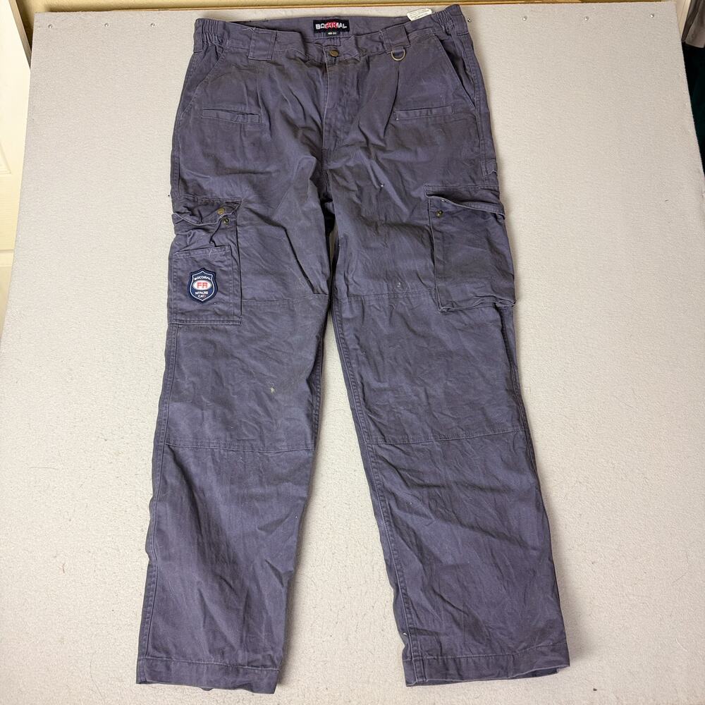 BOCOMAL FR Men’s Gray Cargo Field Pants 40x32 CAT 2 NFPA 2112 Workwear